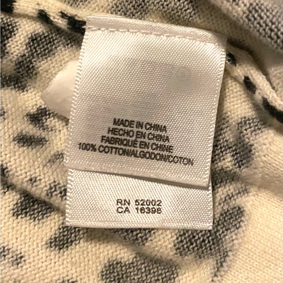 Liz Claiborne Leopard Print Women's cardigan sweater too Size L - Picture 7 of 8